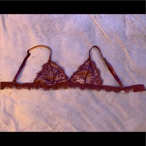 Charlotte Russe Burgundy Lace Bralette